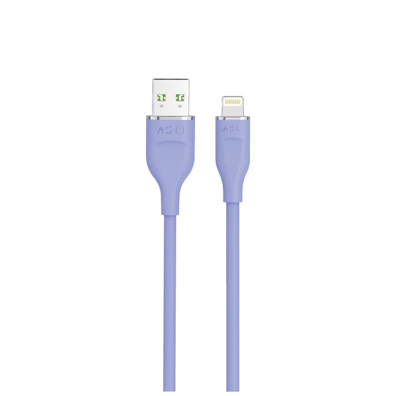 كيبل Power Wire Lux من أسلي جلوبال سيليكون USB-A إلى Lightning أثنين متر | بنفسجي كيبل Power Wire Lux من أسلي جلوبال سيليكون USB-A إلى Lightning أثنين متر | بنفسجي